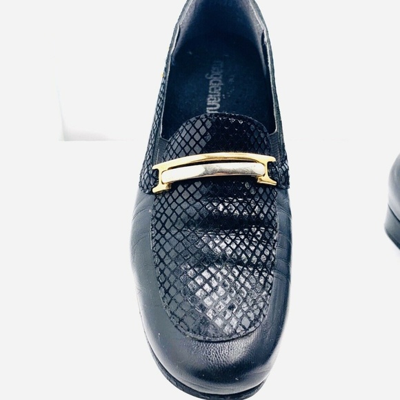 MAGDESIANS Snake Embossed Pat Leather Flat Loafer - Picture 3 of 8